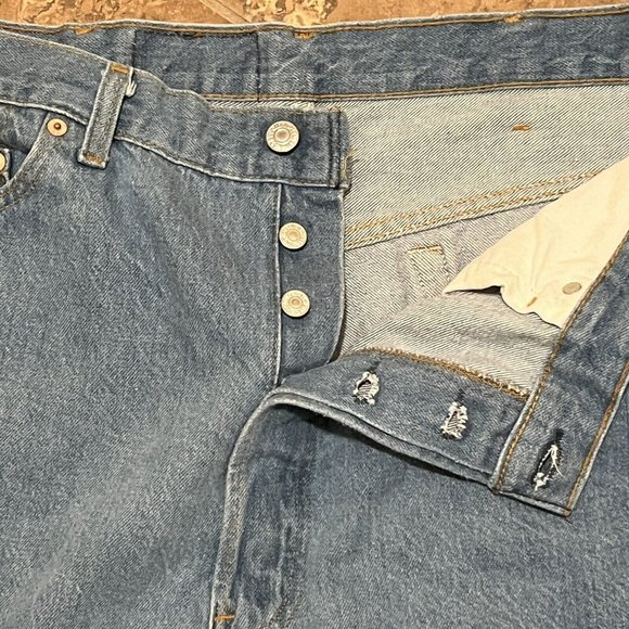 Vintage 90s Levi's 501xx Cutoff Denim Jean Shorts 42 actual 40” Waist Made USA - Picture 5 of 10